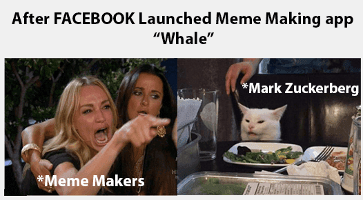 Introducing Facebook's Meme-Making App 'Whale' By The NPE Team On The IOS App Store.