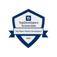 top react native app developer 2021 award from topdevelopers