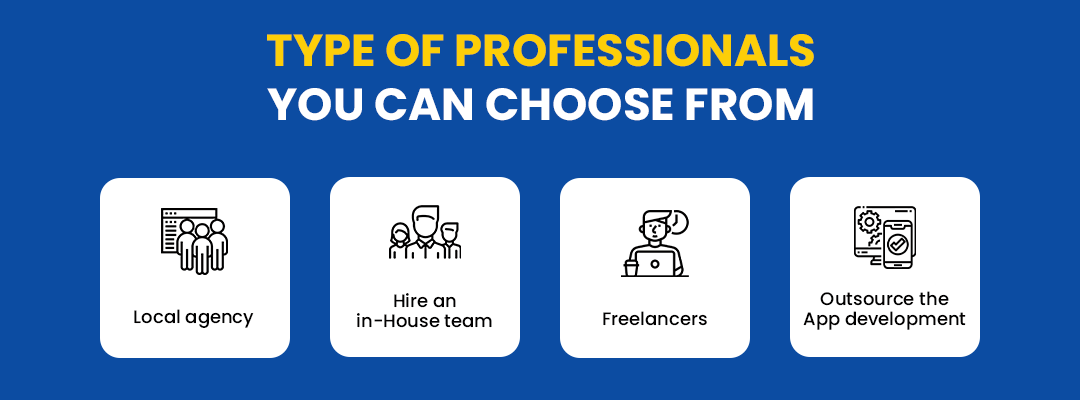 Type of Professionals you can choose from