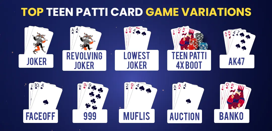 Top Teen Patti Card Game Variations