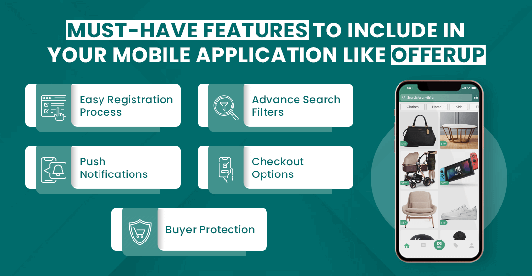 Must-Have Features to Include In Your Mobile Application Like OfferUp