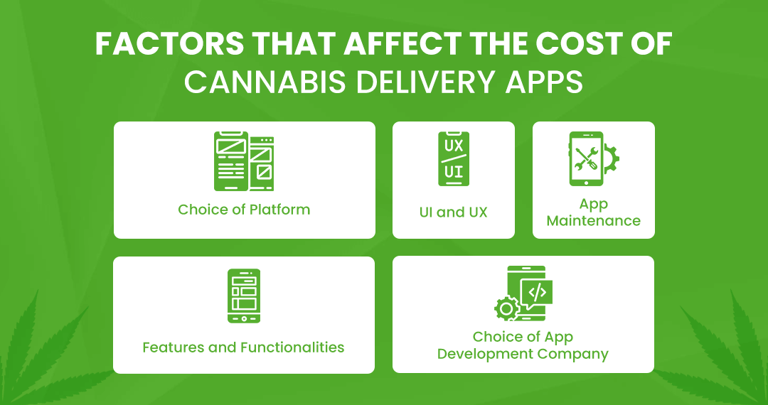 Factors that Affect the Cost of Cannabis Delivery Apps