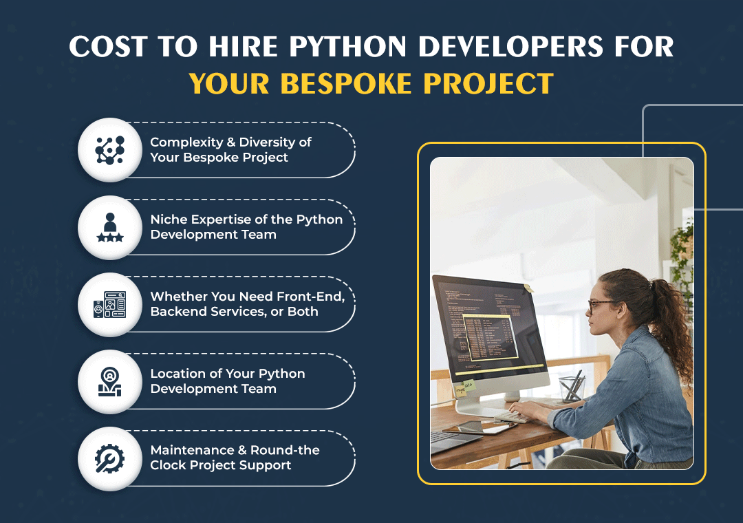 Cost to hire Python developers for your bespoke project