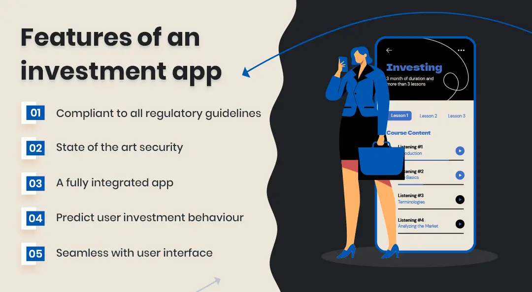 What are the key features of an investment app?