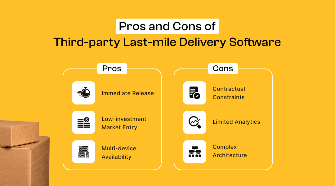 advantages and disadvantages of third-party last-mile delivery software solutions